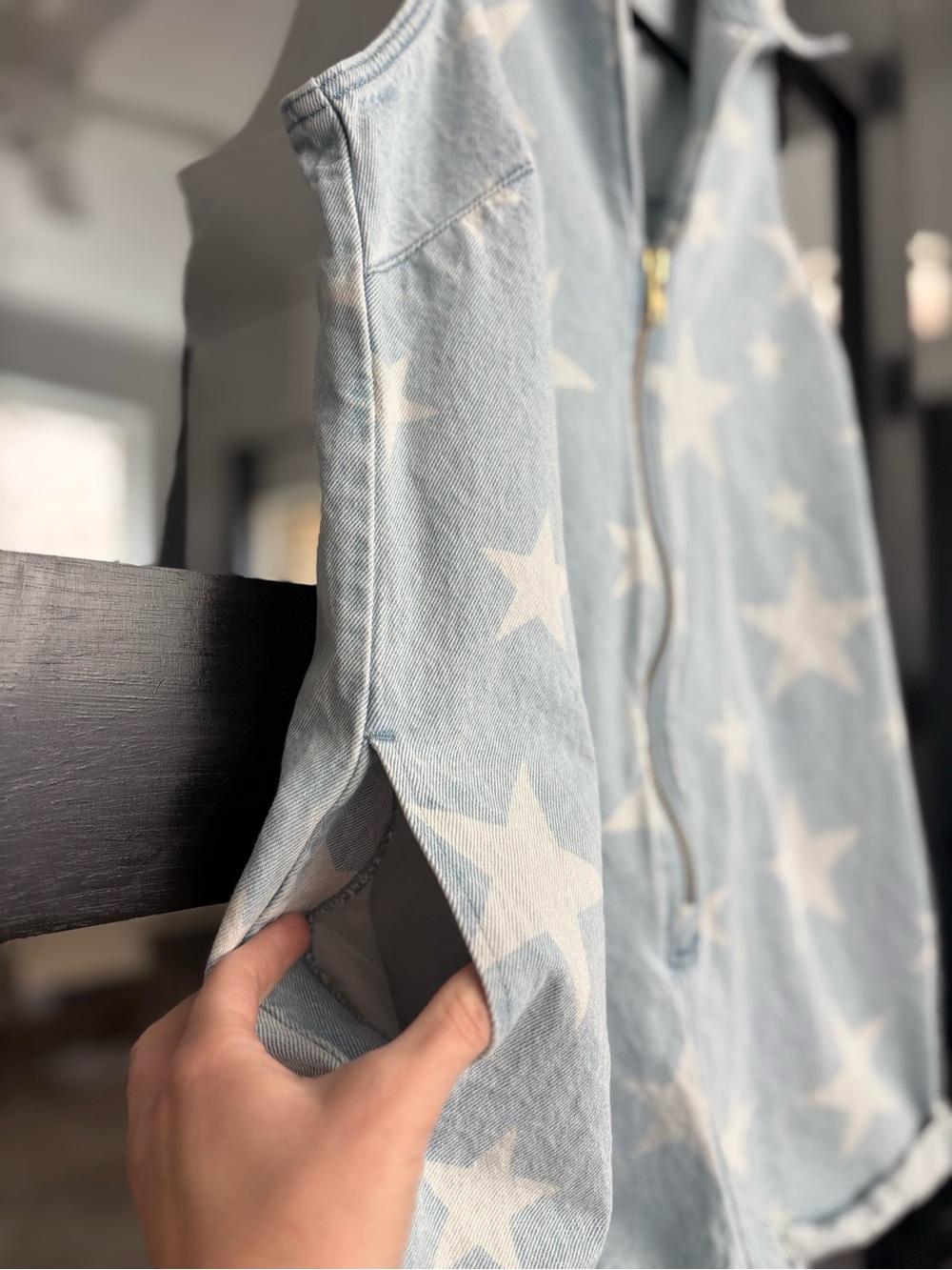 Show Me Your Mumu Reno Romper You’re A Star Revolve Denim Patriotic Summer M #4 - Picture 5 of 13